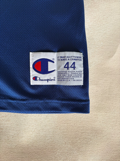 Champion Golden State Warriors Latrell Sprewell #15 Jersey Size 44 Blue Yellow Mesh 90s NBA
