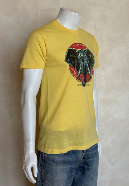 Vintage Elephant Memory Systems tee – rare 80s computer supply promo with classic nerd humor. Med-AJ357 Studio