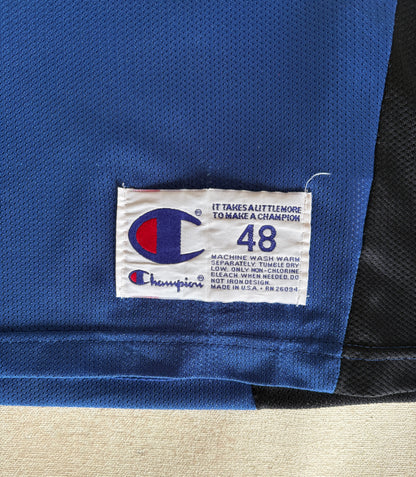 Champion New York Knicks Charles Oakley #34 Jersey Size 48 Blue Black Orange 90s NBA USA