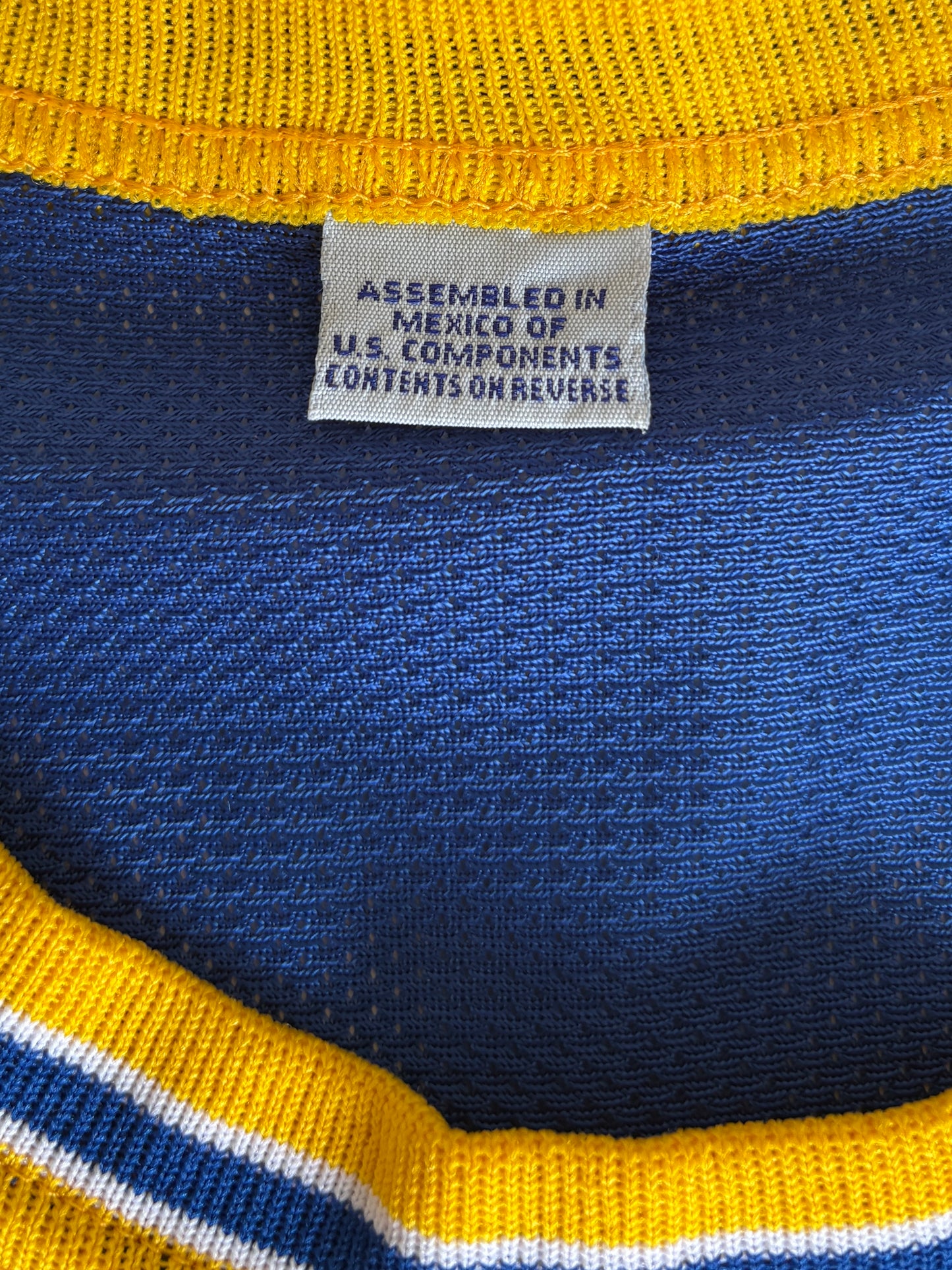 Champion Golden State Warriors Tim Hardaway #10 Jersey Size 44 Blue Yellow Mesh 90s NBA