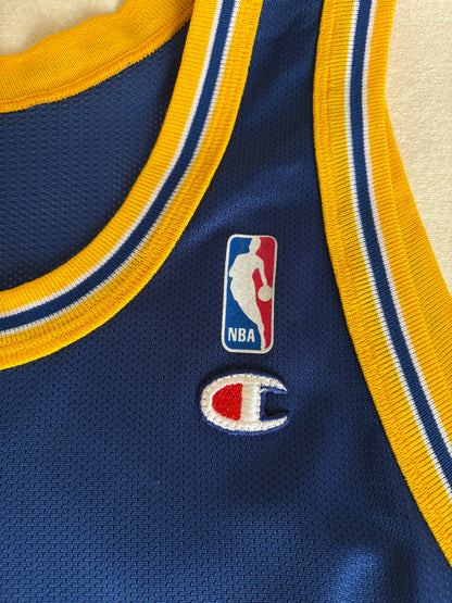 Champion Golden State Warriors Latrell Sprewell #15 Jersey Size 48 Blue Mesh 90s NBA USA