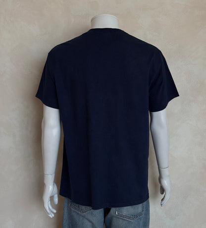 Vintage 90s Late Show with David Letterman tee – classic TV nostalgia in bold collegiate style. Large-AJ357 Studio