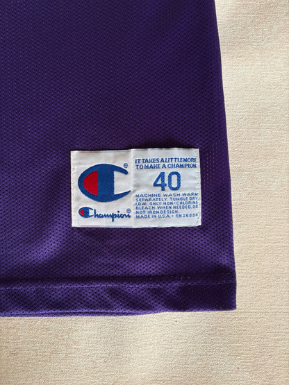 Champion Phoenix Suns Charles Barkley #34 Jersey Size 40 Purple Mesh 90s NBA Made USA