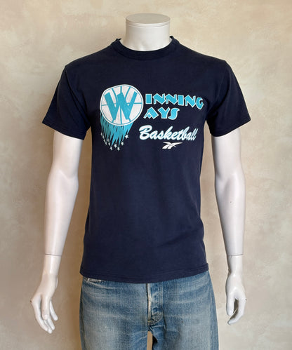 Vintage Winning Ways Basketball tee – bold 90s Reebok-era style with hoops flair. Small-AJ357 Studio