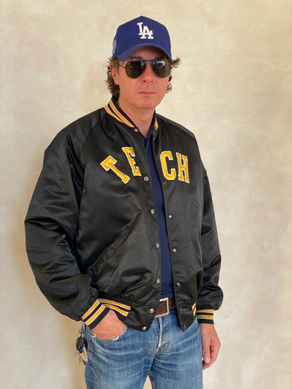 Large . Vintage Tech Satin jacket Made in USA-AJ357 Studio