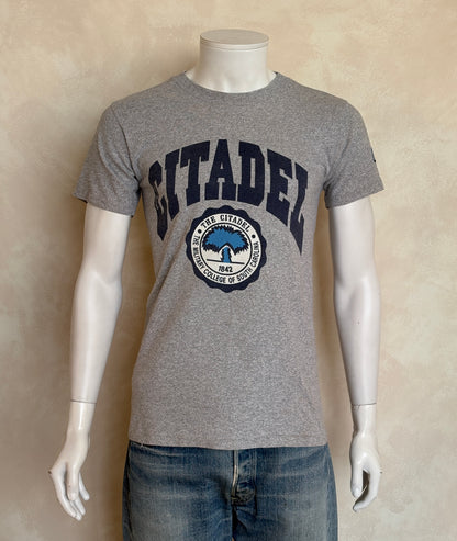 Vintage 80s Citadel tee – classic military college style from South Carolina’s iconic institution. Small-AJ357 Studio