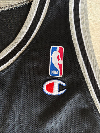 Champion Spurs Dennis Rodman #10 Jersey Size 44 Black Altered Front 90s NBA Made in USA