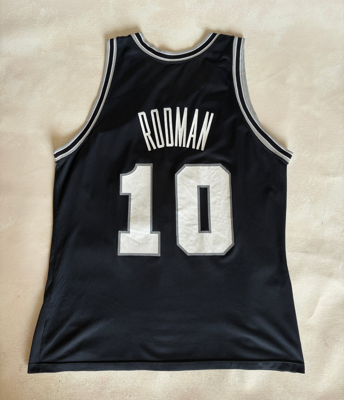 Champion Spurs Dennis Rodman #10 Jersey Size 44 Black Altered Front 90s NBA Made in USA-AJ357 Studio