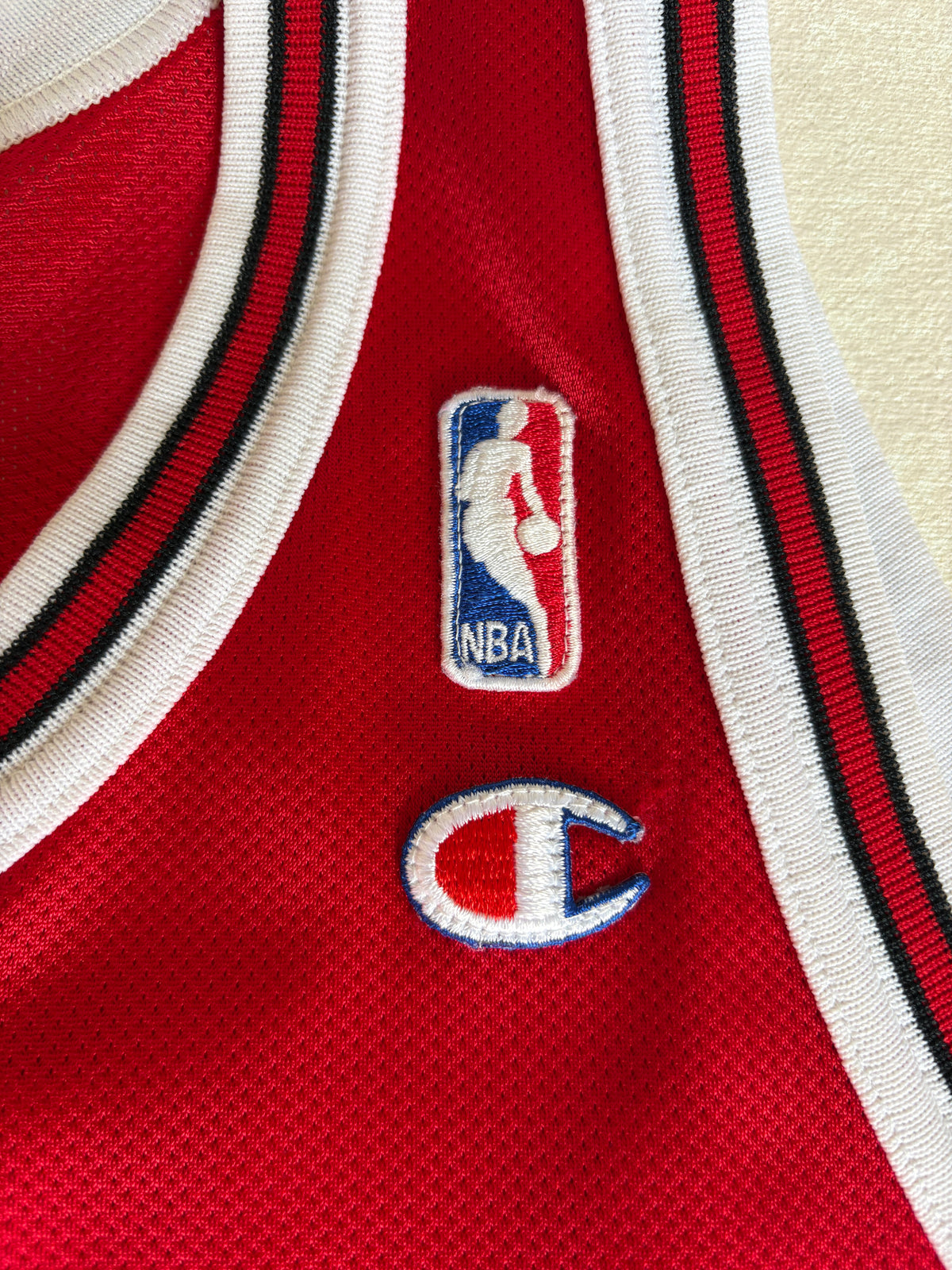 Champion Chicago Bulls Michael Jordan #23 Jersey Size 48 Red Mesh 90s NBA Road Jersey-AJ357 Studio