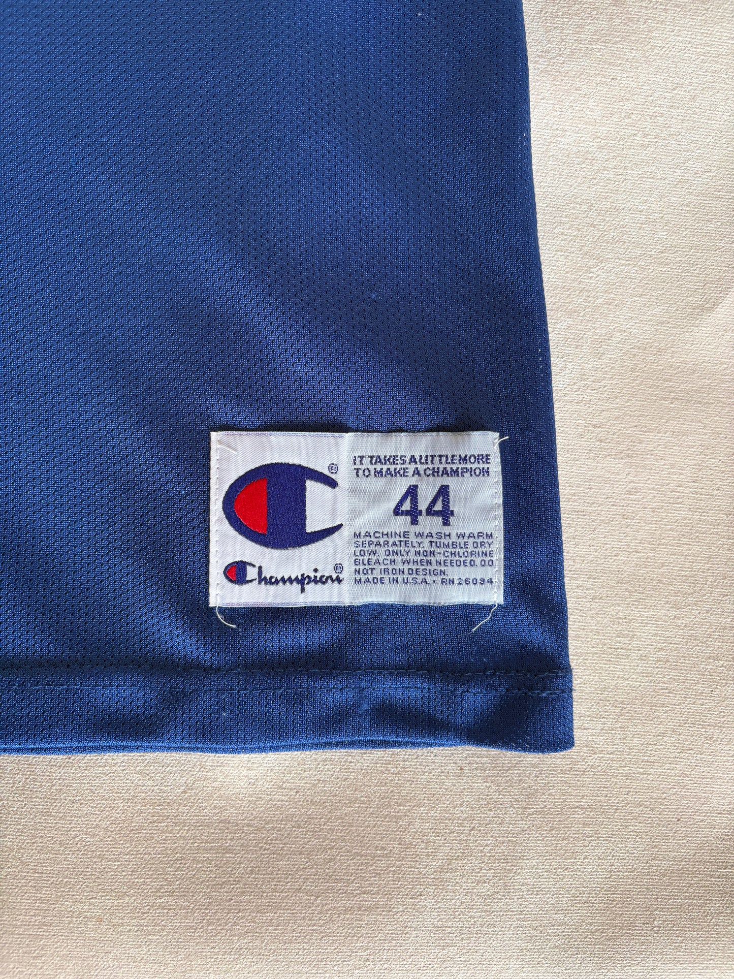 Champion Dallas Mavericks #24 Jersey Size 44 Navy Blue Green Mesh 90s NBA Made in USA