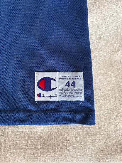 Champion Dallas Mavericks #24 Jersey Size 44 Navy Blue Green Mesh 90s NBA Made in USA