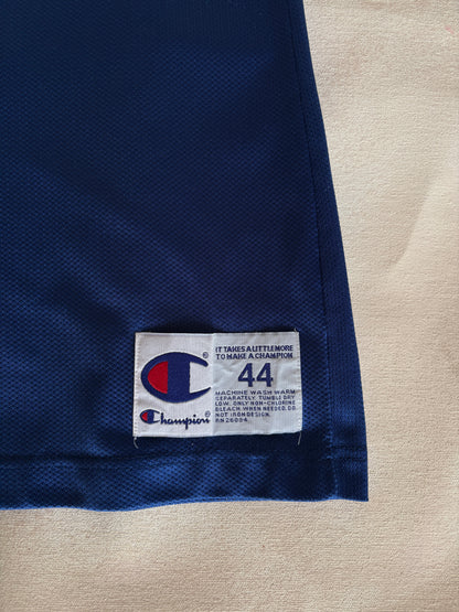 Champion Dallas Mavericks Jason Kidd #5 Jersey Size 44 Navy Blue Green Mesh 90s NBA