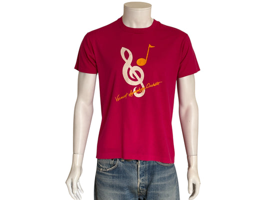 Vintage Vermont Symphony Orchestra T-Shirt – Fuchsia Pink, 80s Music Logo, Rare and Original-Large - USA Vintage Bcn