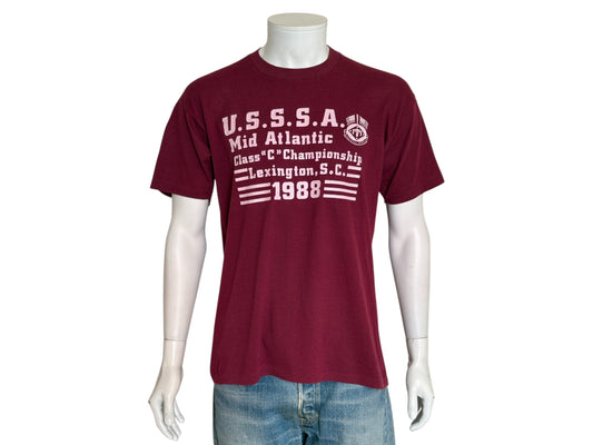 Vintage 1988 U.S.S.S.A. Softball t-shirt from the Mid Atlantic Championship, made in USA, size XL