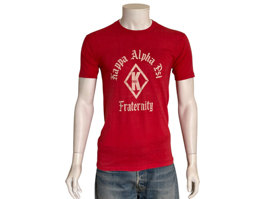 Vintage Kappa Alpha Psi fraternity t-shirt with bold collegiate lettering and Greek style, size large