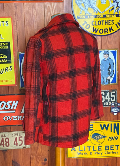 Size Small. Vintage 1940s Sears Roebuck plaid wool hunting jacket-AJ357 Studio