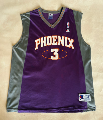 Champion Phoenix Suns #3 Marbury Jersey Size 40 Purple Mesh Vintage 90s NBA