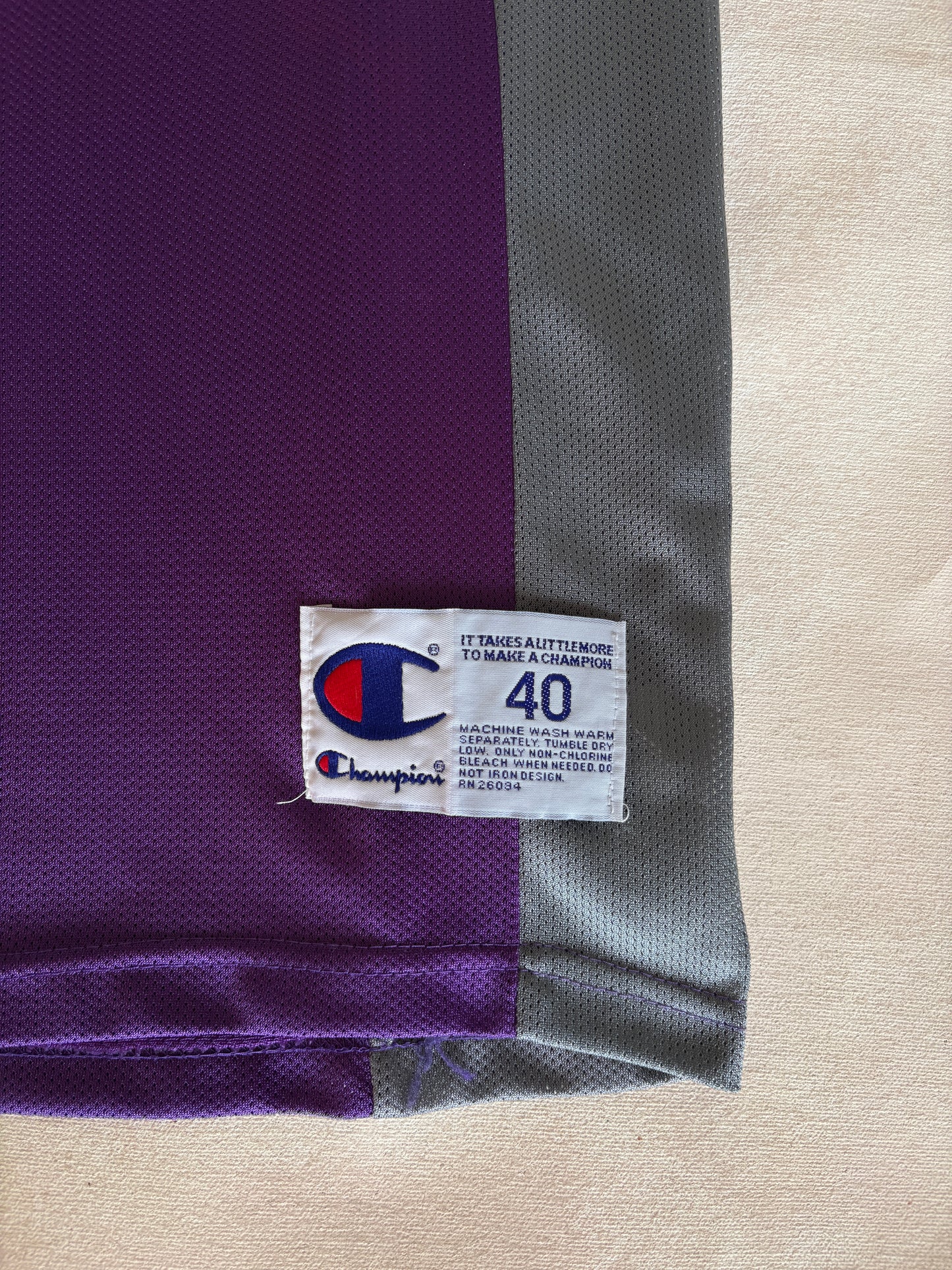 Champion Phoenix Suns #3 Marbury Jersey Size 40 Purple Mesh Vintage 90s NBA