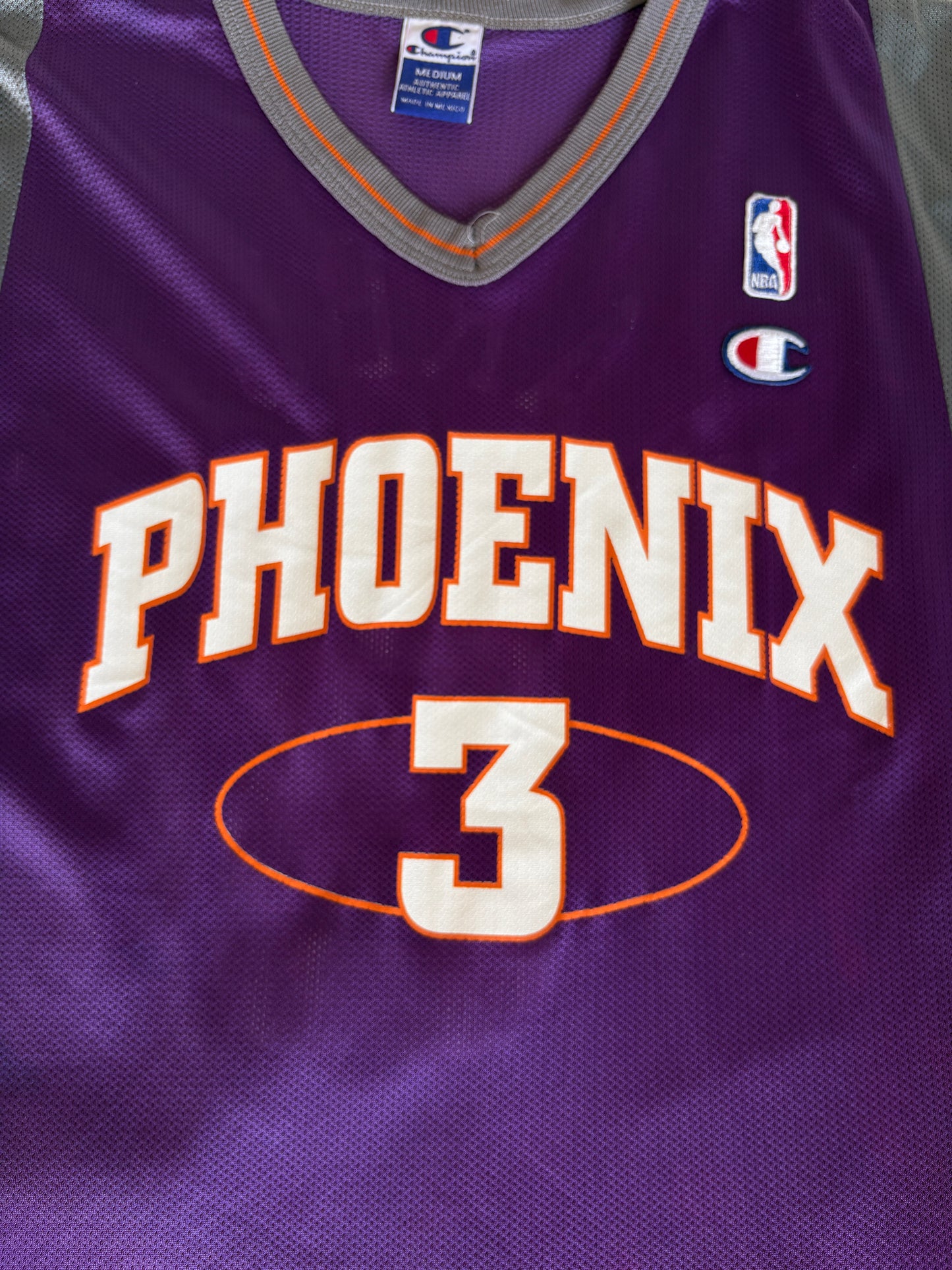 Champion Phoenix Suns #3 Marbury Jersey Size 40 Purple Mesh Vintage 90s NBA