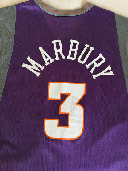 Champion Phoenix Suns #3 Marbury Jersey Size 40 Purple Mesh Vintage 90s NBA