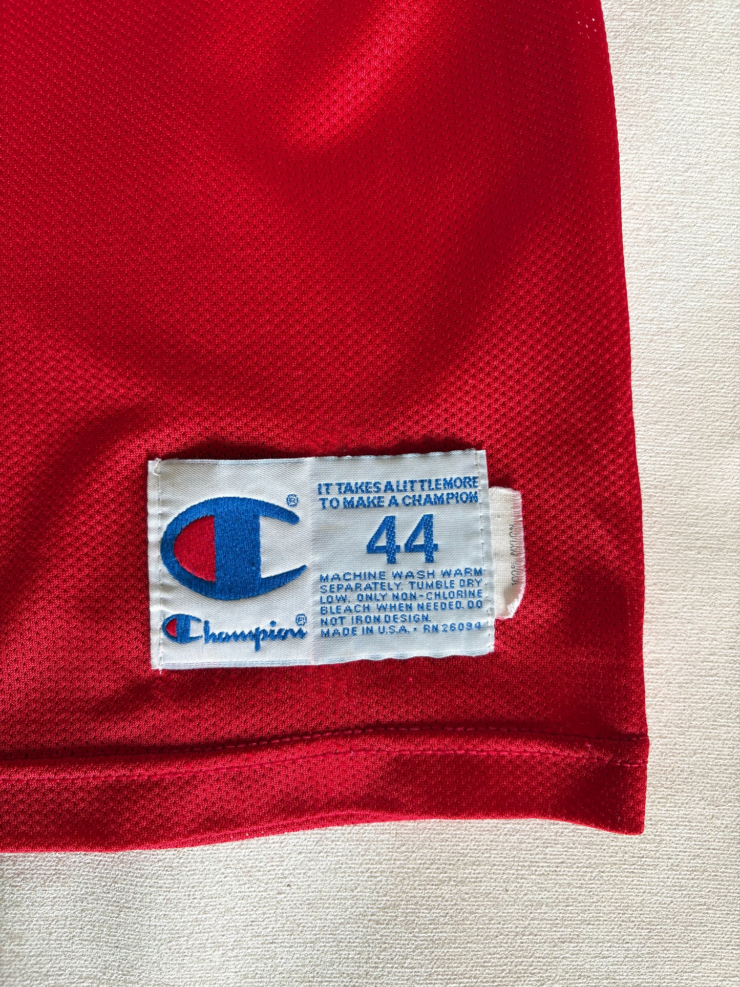 Champion Chicago Bulls #23 Jersey Size 44 Red Mesh Vintage 90s NBA Made in USA