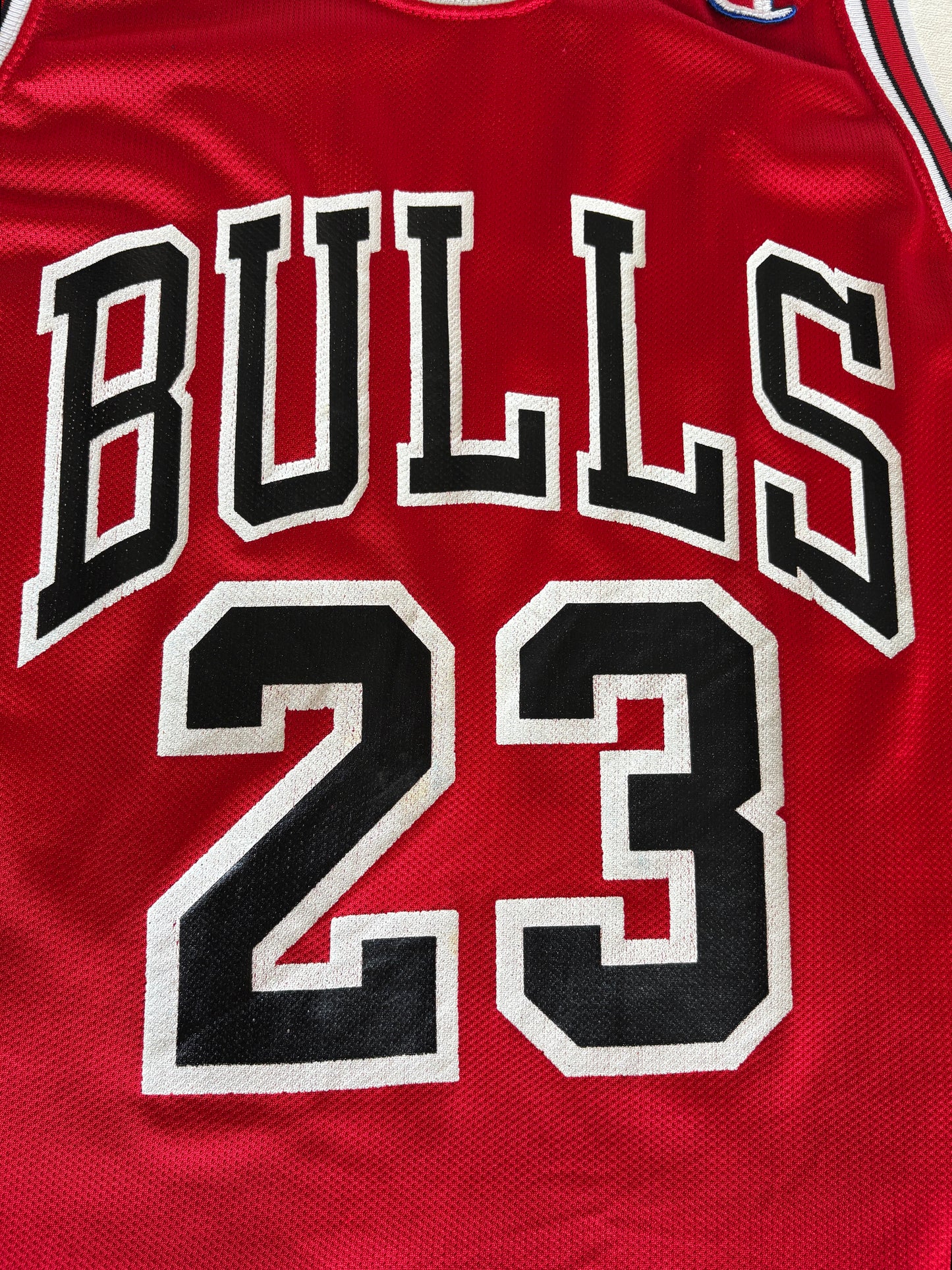 Champion Chicago Bulls #23 Jersey Size 44 Red Mesh Vintage 90s NBA Made in USA