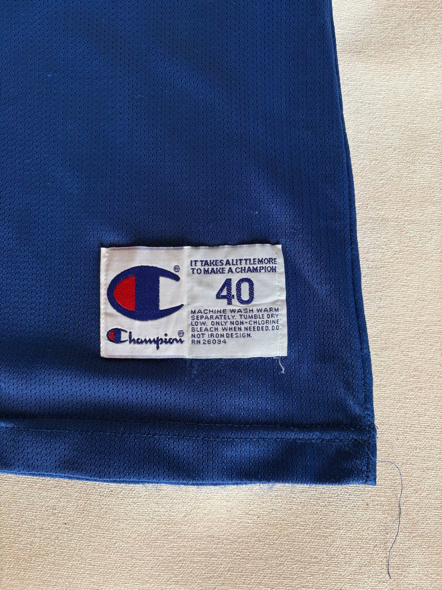 Champion Dallas Mavericks #5 Kidd Jersey Size 40 Blue Mesh Vintage 90s NBA