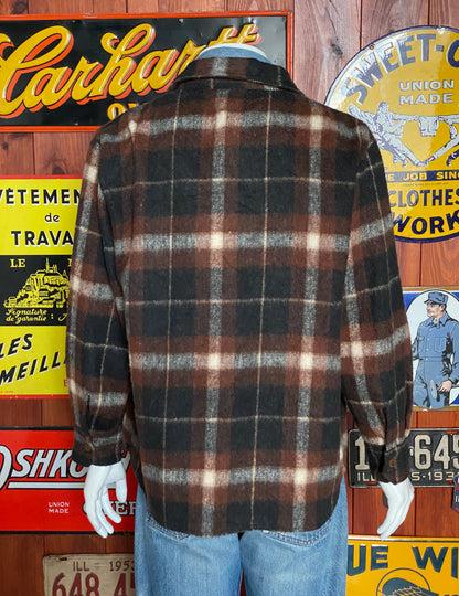 Size Large, 80s Heavy plaid shirt-AJ357 Studio