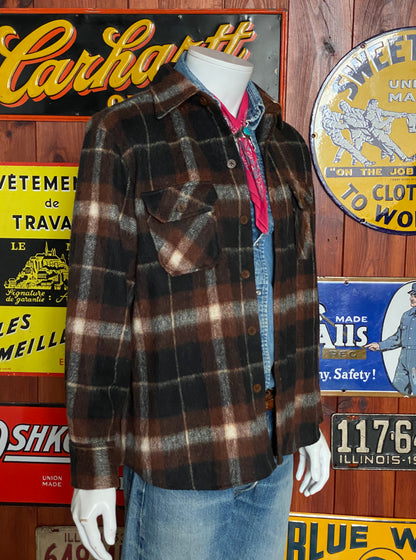 Size Large, 80s Heavy plaid shirt-AJ357 Studio