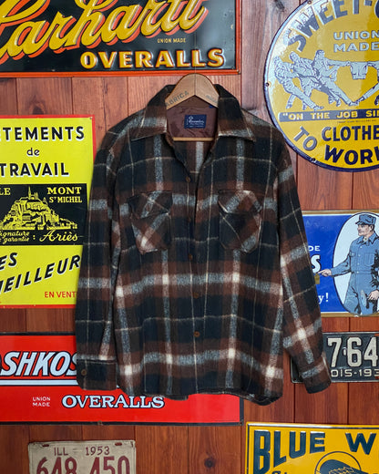 Size Large, 80s Heavy plaid shirt-AJ357 Studio