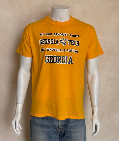 Vintage Georgia Tech 90s t shirt. Made in USA. Large-AJ357 Studio