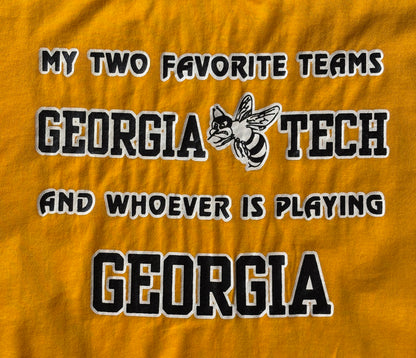 Vintage Georgia Tech 90s t shirt. Made in USA. Large-AJ357 Studio