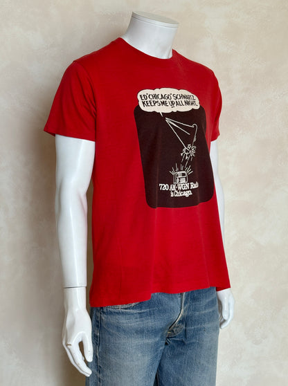Vintage WGN Radio tee – late-night Chicago vibes with Ed ‘Chicago’ Schwartz. Large-AJ357 Studio