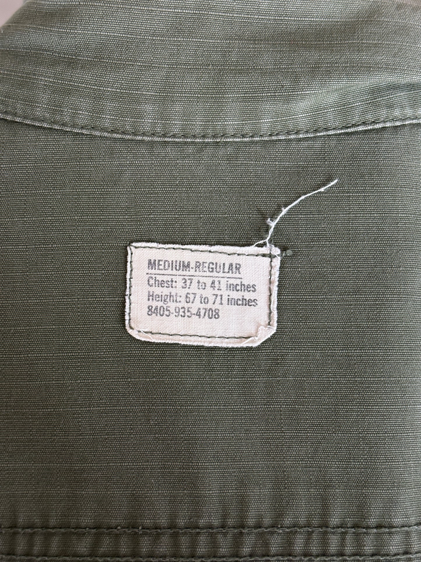 Med Reg. Authentic 1970 US Army Vintage Vietnam jungle jacket.