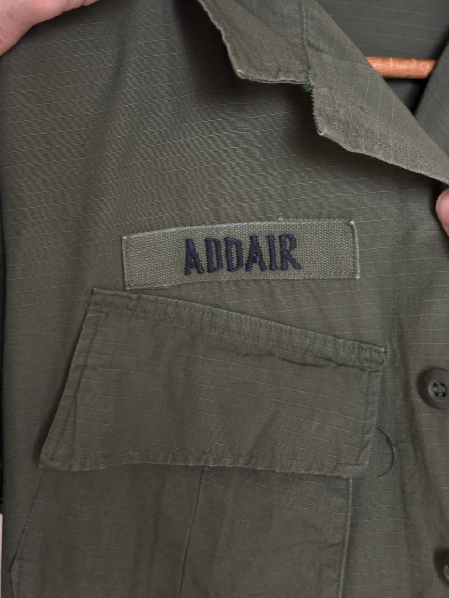 Med Short. Authentic 1970 US Army Vintage Vietnam jungle jacket.