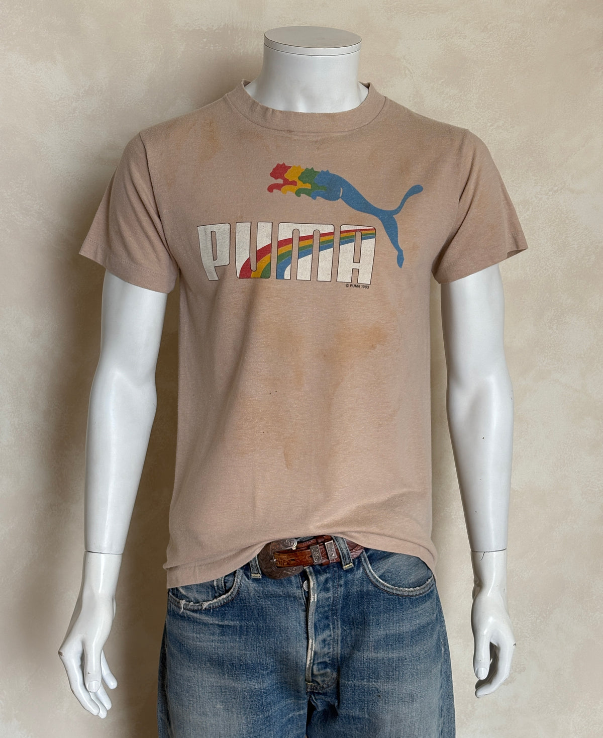 Vintage Single Stitch 1983 Puma T-Shirt – Size L – Made in USA – Classic Sportswear Graphic-AJ357 Studio