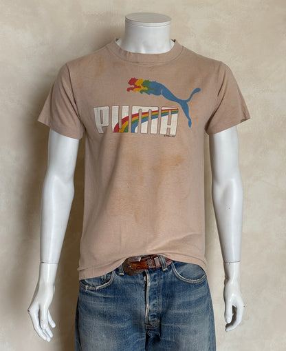 Vintage 1983 Puma T-Shirt – Size L – Made in USA – Classic Sportswear Graphic-AJ357 Studio