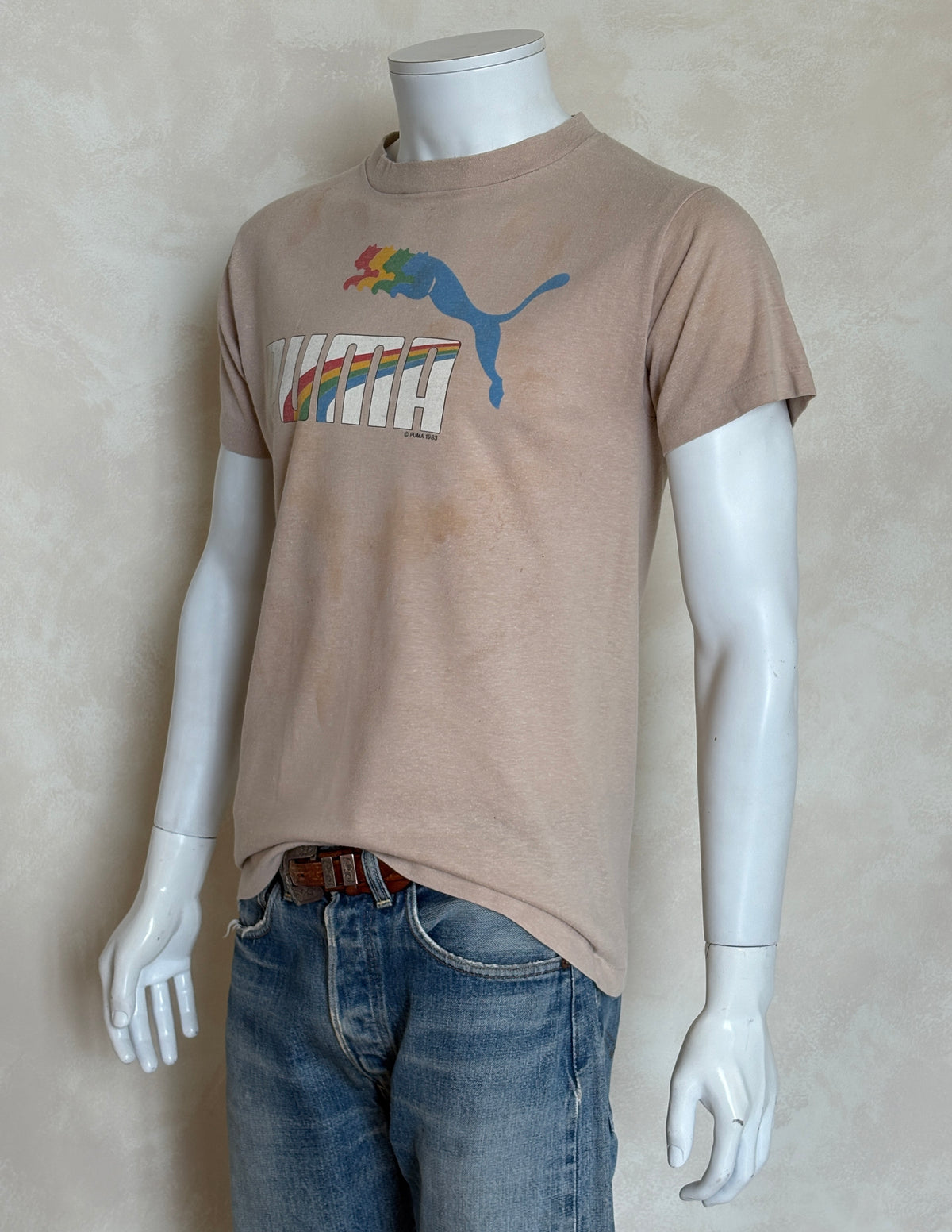 Vintage Single Stitch 1983 Puma T-Shirt – Size L – Made in USA – Classic Sportswear Graphic-AJ357 Studio