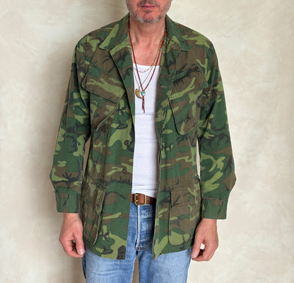 Small Reg. Authentic Third Pattern 1968 ERDL Camouflage Jungle Jacket | Vietnam War Era