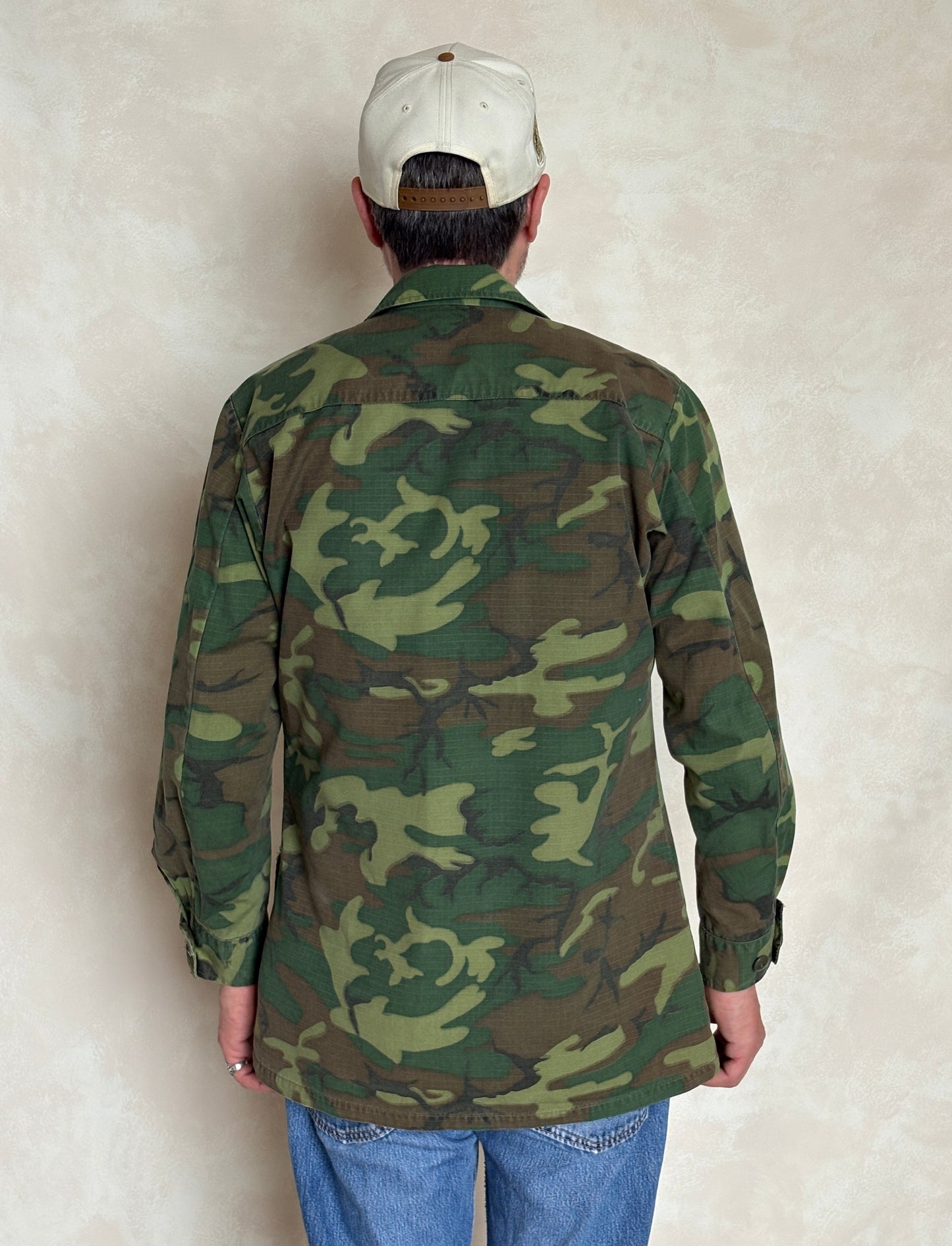 Small Reg. Authentic Third Pattern 1968 ERDL Camouflage Jungle Jacket | Vietnam War Era
