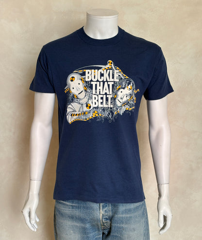 Vintage 80s “Buckle That Belt” Crash Test Dummies Tee – Florida Dept. of Transportation. Made in USA. L-AJ357 Studio