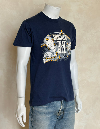 Vintage 80s “Buckle That Belt” Crash Test Dummies Tee – Florida Dept. of Transportation. Made in USA. L-AJ357 Studio