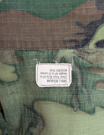 Small Reg. Authentic Third Pattern 1968 ERDL Camouflage Jungle Jacket | Vietnam War Era