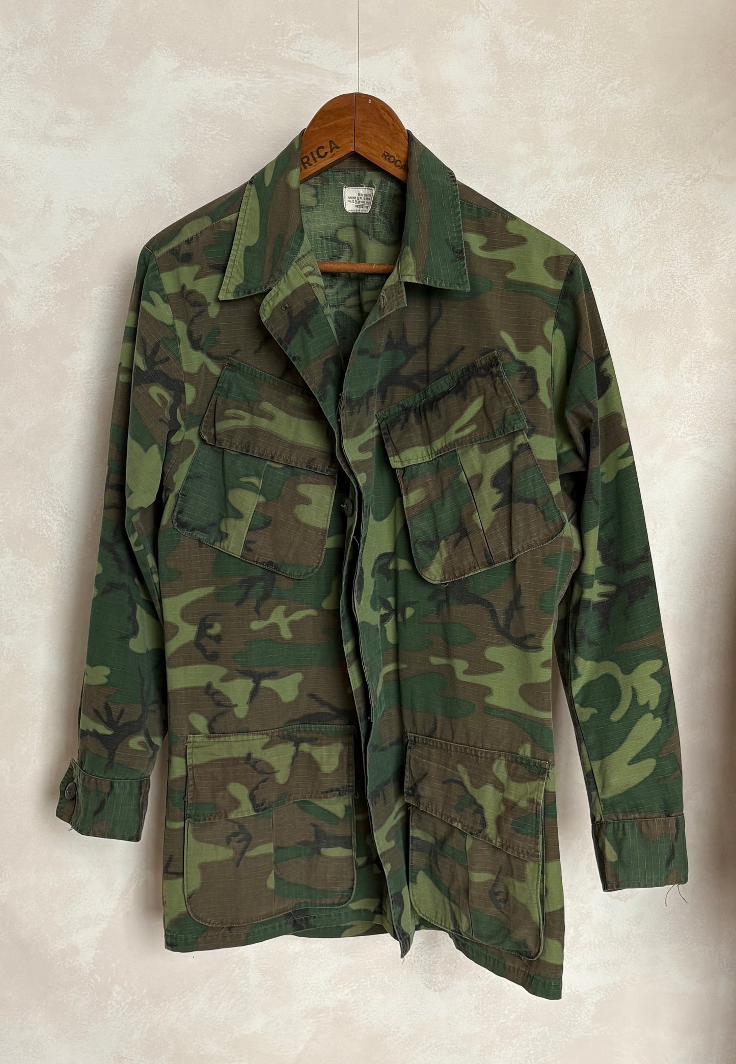 Small Reg. Authentic Third Pattern 1968 ERDL Camouflage Jungle Jacket | Vietnam War Era