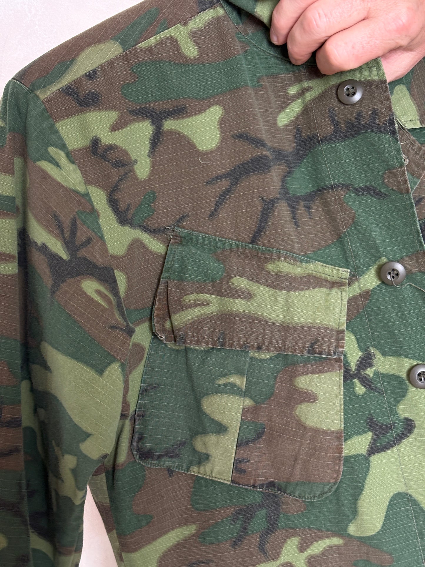 Small Reg. Authentic Third Pattern 1968 ERDL Camouflage Jungle Jacket | Vietnam War Era