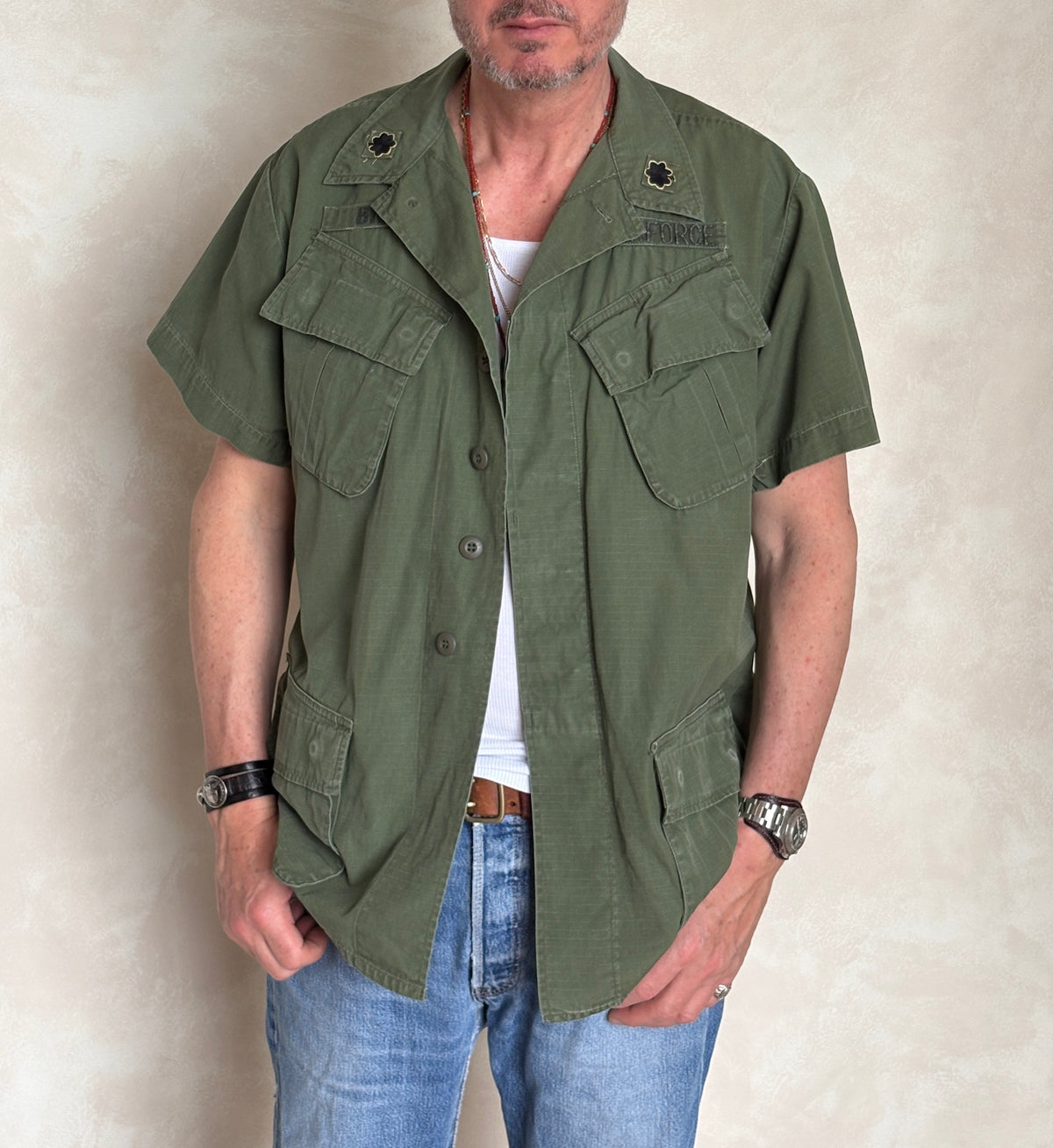 Med Reg. Authentic 1968 U.S Air Force Vintage Vietnam jungle jacket.-AJ357 Studio