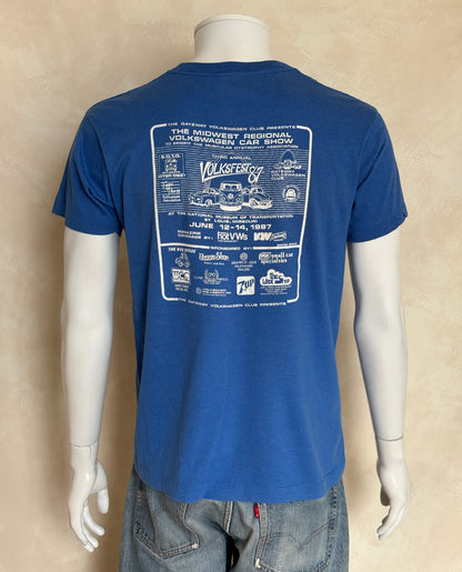 Volkswagen 1987 Car Show Tee – Authentic USA Vintage – Large- t shirt-AJ357 Studio