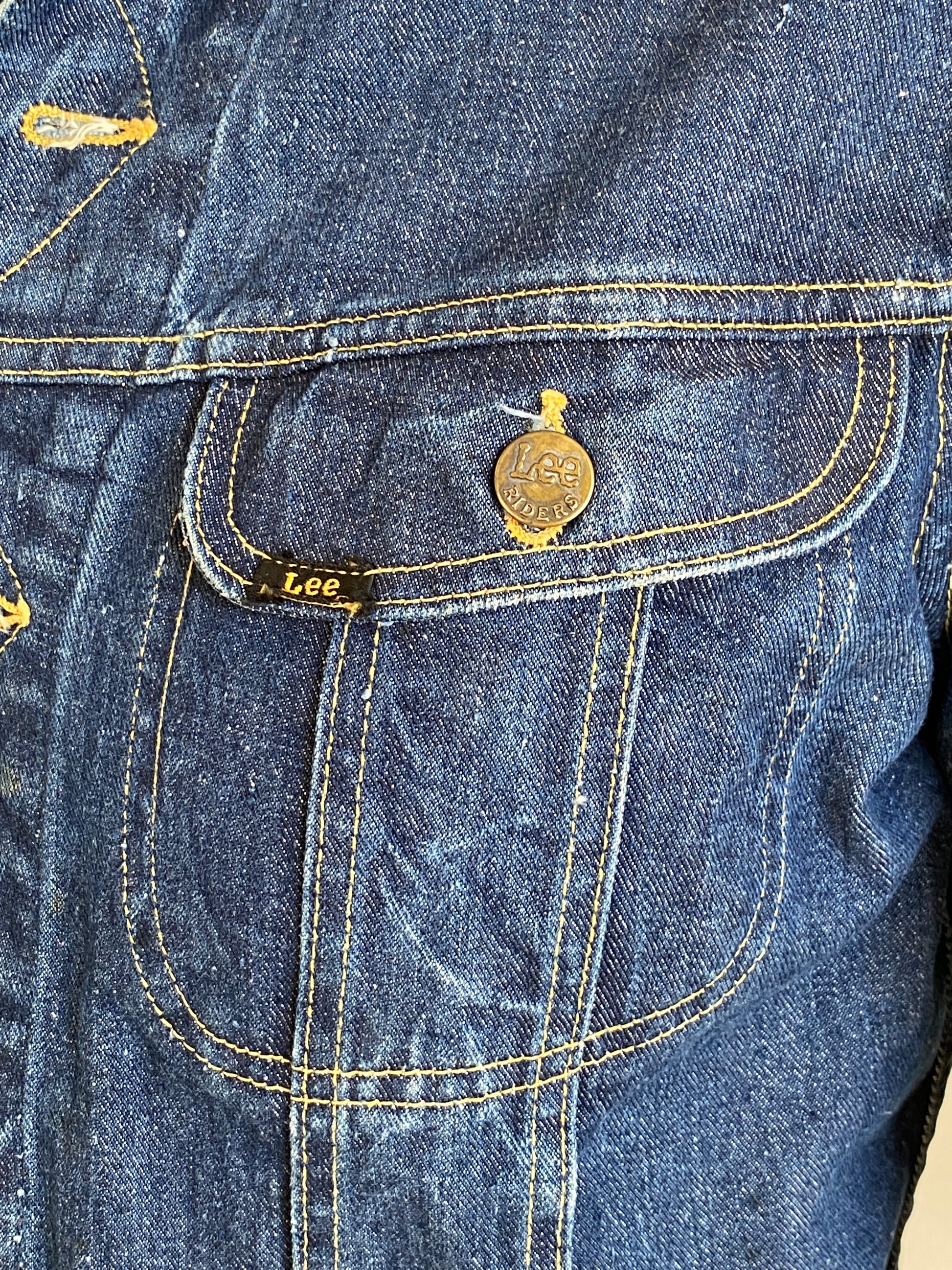 vintage 60s lee 101j denim jacket sanforized union made in usa size 40us 50eu aj357 studio