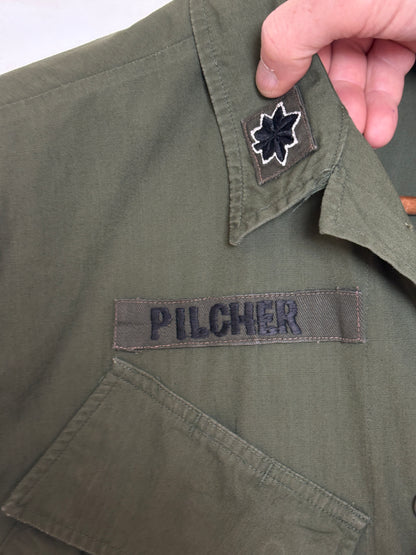 Small Reg. Authentic Third Pattern 1966 US Army Vintage Vietnam jungle jacket.