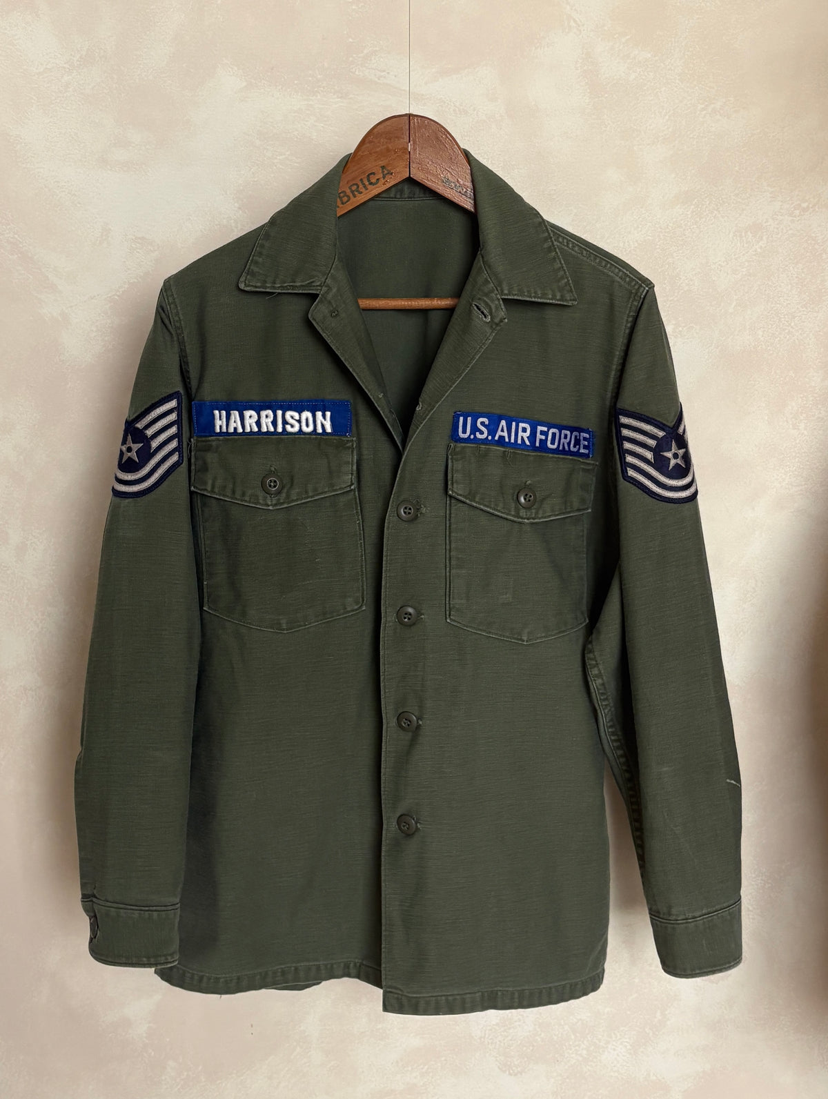 Med. Authentic 1966 Vintage U.S. Air Force OG-107 Utility Shirt